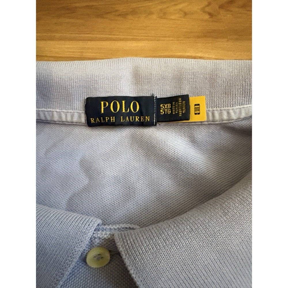 Polo Ralph Lauren Mens Size 5XB Corn Flower Blue‎ Short Sleeve Collared Shirt - Picture 2 of 4